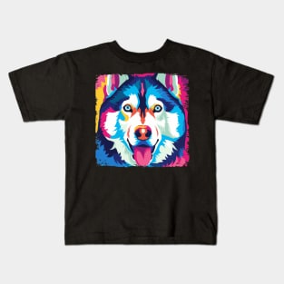 Siberian Husky Pop Art - Dog Lover Gifts Kids T-Shirt